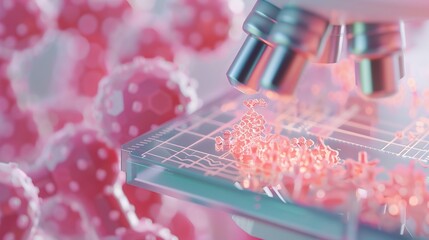 nanotechnology in medicine, microscopic robots, high-tech biotech concept 