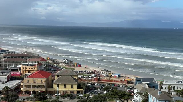 The view from Boyes Drive over looking Muizenberg near Cape Town, South Africa.
