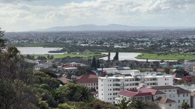 Muizenberg as seen from the scenic Boyes Drive in Cape Town, South Africa.