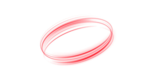 Naklejka premium Glowing red swirling circle. shining spiral light effect, futuristic colorful pedestal, shiny vector png file, special glow effect for game ui, apps or web design