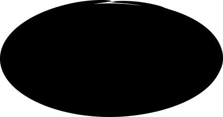 Oval brush painted ink. Grunge design elements