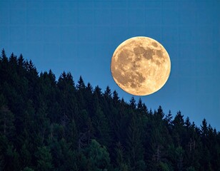 Full moon over a dark forest (2)