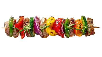 Three grilled beef skewers on a white oval plate.