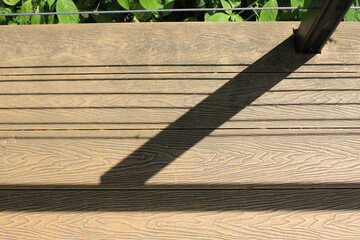 Abstract shadow on wooden boards. Russia.
