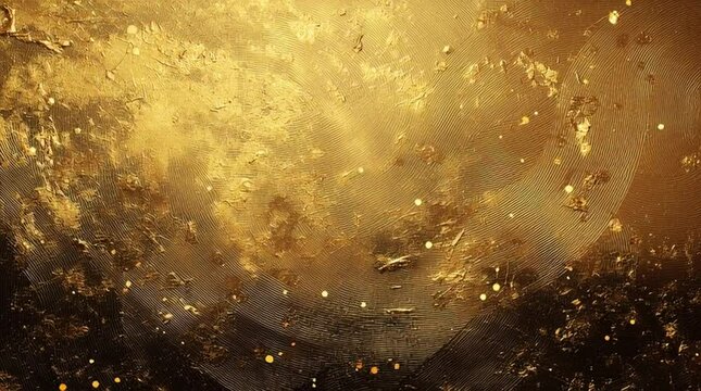 Luxury animated golden background with shimmering particles, glowing light effects, and elegant motion design for festive, abstract, or celebratory digital visuals