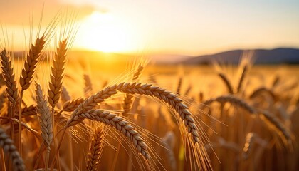 Golden wheat field at sunset (2)