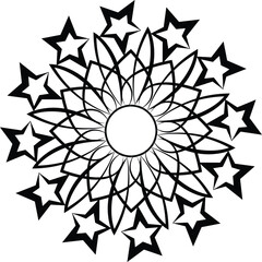 black color unique design for mandala 