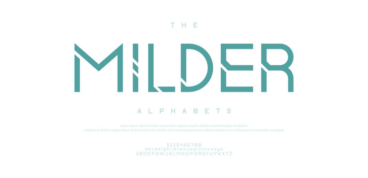 Abstract Fashion font alphabet. Minimal modern urban fonts for logo, brand etc. Typography typeface uppercase lowercase and number vector illustration. 