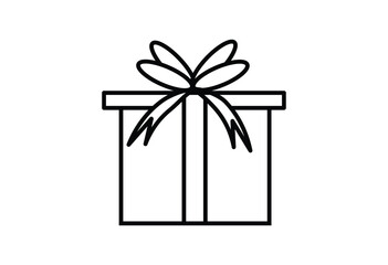 Gift box icon outline and solid style Vector. Gift box with ribbon icons vector set for UI designs