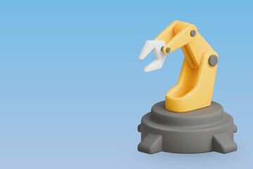 3D rendering of a Gripper on a blue background.