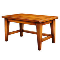 Wooden table with planked top wood grain furniture