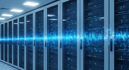 High-Performance Data Center Server Room Infrastructure and Technology. AI Generated