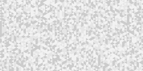 Geometric seamless white, gray cube square low polygon texture wallpaper. abstract surface creative diamond pattern corporate. abstract polygon Mosaic triangle overlap texture background.