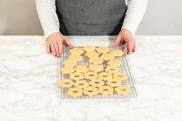 Hands Holding Cookie Sandwich Shells