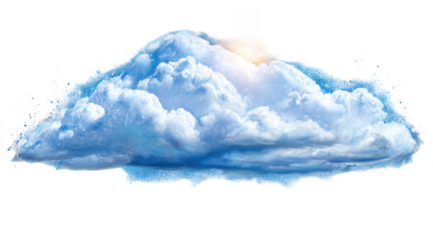 Large fluffy cumulus cloud, sunlit