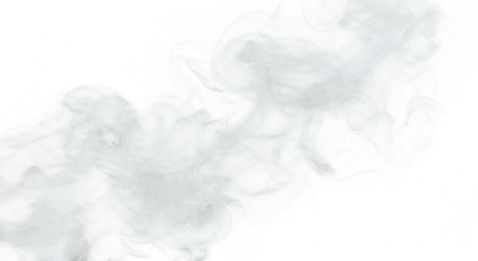 Photo of An abstract white smoke texture isolated on transparent background