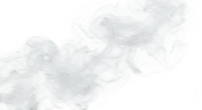Photo of An abstract white smoke texture isolated on transparent background