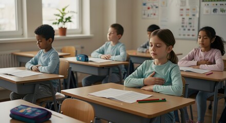 Fototapeta premium Mindfulness in Classroom