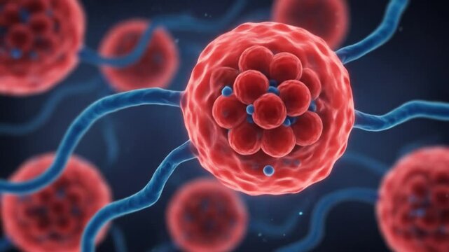 Microscopic cells illustration for scientific medical educational purposes digital image vector graphics backgrounds red cells technology health microbiology 3 d model