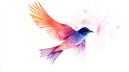 Obraz premium Swallow for Bird and Wildlife Decor - Isolated on White Background