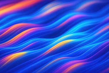Vibrant abstract waves of blue purple and orange flowing in a smooth gradient pattern