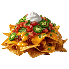 Loaded Nachos With Toppings cheese tomatoes