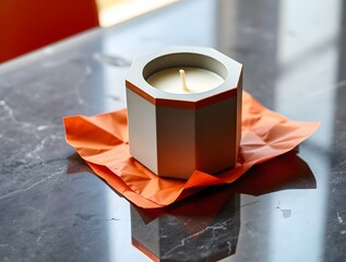 Hexagonal Candle: A Study in Light and Shadow