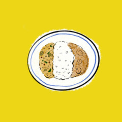 カレーライスの手描きイラストcurry