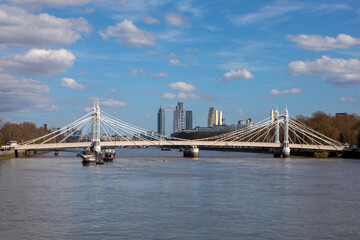 Albert Bridge in Chelsea, London