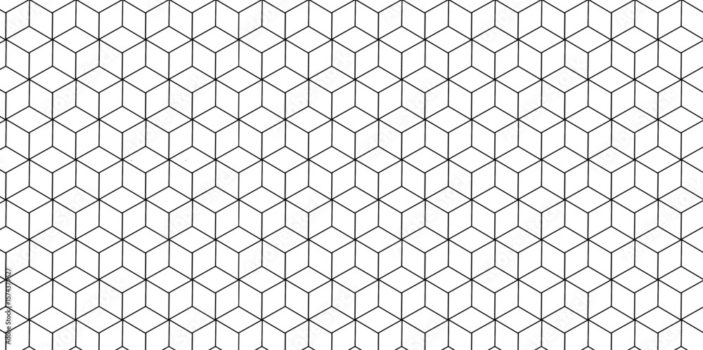 Poster seamless pattern with hexagon square cube geometric pattern shapes grid metal element texture design