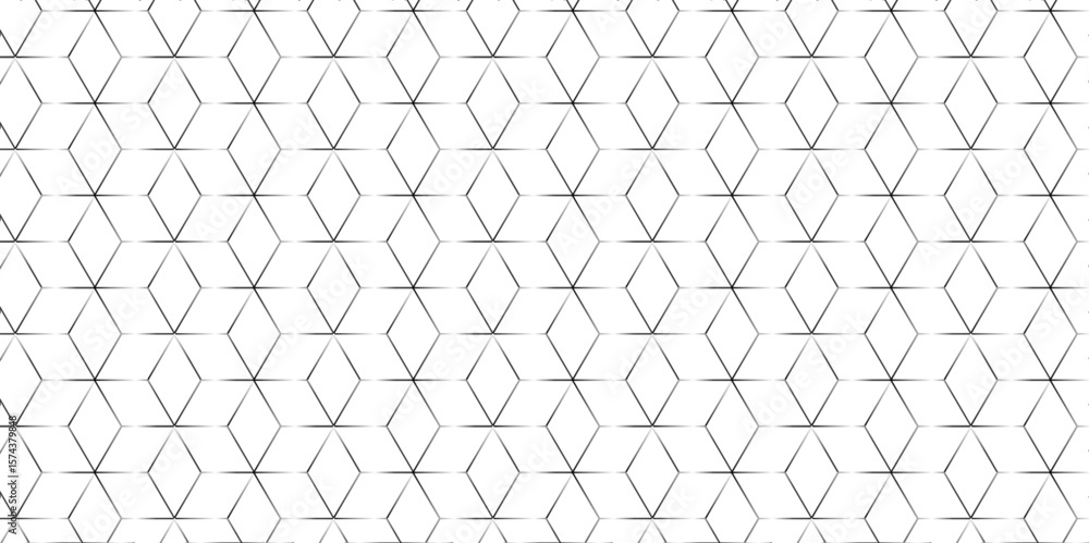 Poster seamless pattern with hexagon square cube geometric pattern shapes grid metal element texture design
