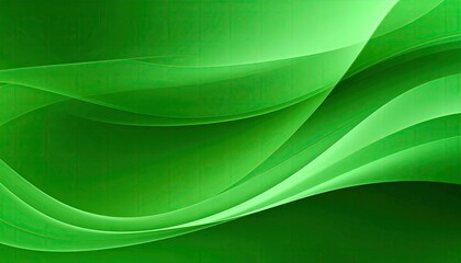Abstract green flowing curves