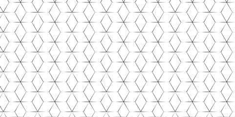 Naklejka premium Seamless pattern with hexagon square cube geometric pattern shapes grid metal element texture design. Vector tiles gradient triangle diamond honeycomb hexagon art. 