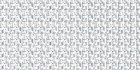 Abstract overlapping vector black and gray gradient Pattern grid metal lines fabric square background. seamless fabric geomatics overlapping create retro line pattern design.