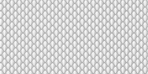 Abstract overlapping vector black and gray gradient Pattern grid metal lines fabric square background. seamless fabric geomatics overlapping create retro line pattern design.