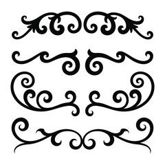Calligraphy filigree lines Text dividers, vintage Flourishes decorative Scrolls wedding Ornate and stars, fancy elegant page decoration design elements, Header Swirls menu cards Ornamental Border