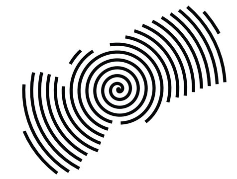 Symbol Map of the Province Ascoli Piceno (Italy) showing the territory with a black spiral line