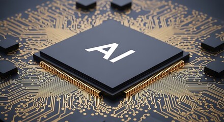 AI Chip Technology The Future of Artificial Intelligence Processing. AI Generated