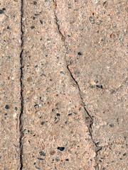Cracked Concrete Pavement Close-Up