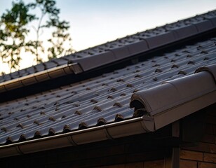 Brown roof tiles
