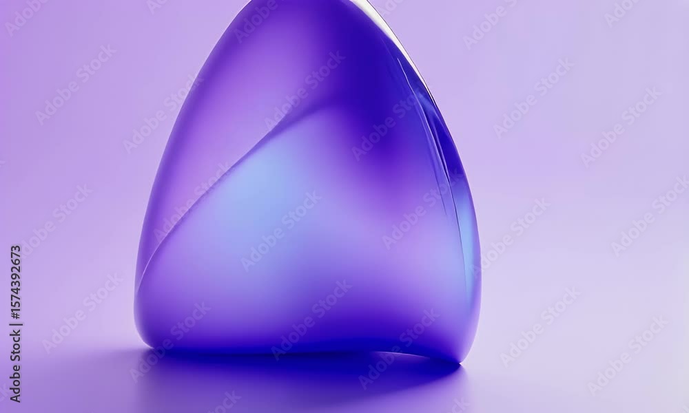 Poster a light purple background with an abstract shape in the middle,