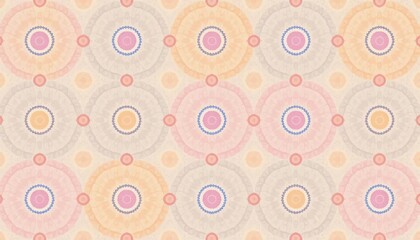 Subtle pastel geometric circle pattern, seamless repeat textile design,  ornament,   textile design