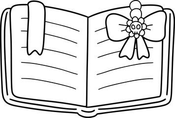 Halloween Notebook doodle line art