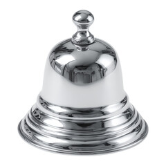silver service bell hotel icon isolated on png transparent background
