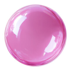shiny pink circular button icon isolated on png transparent background
