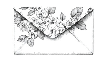 Elegant Vintage Envelope Engraved Illustration