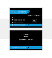 Double-sided Corporate Modern and Creative business card template. landscape orientation. Modern shape with abstract color. Luxury background. visiting card. Vector illustration print template.
      