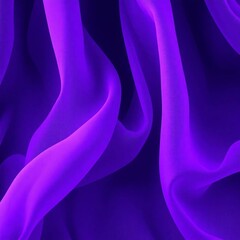 A digital painting of delicate soft chiffon fabric in deep ultraviolet hues, showcasing vivid purples, high contrast, and graceful, elegant refined features
