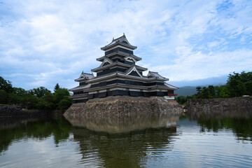Matsumoto Castle or Crow Castle in Summer, is one of Japanese premier historic castles in easthern...