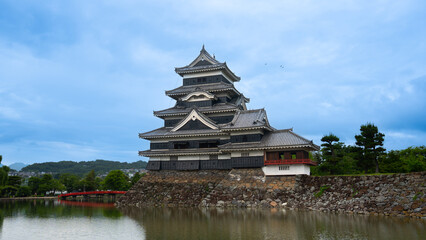 Matsumoto Castle or Crow Castle in Summer, is one of Japanese premier historic castles in easthern...